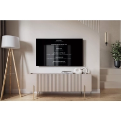 Szafka RTV Malmi 150 cm - kaszmir / złote nóżki